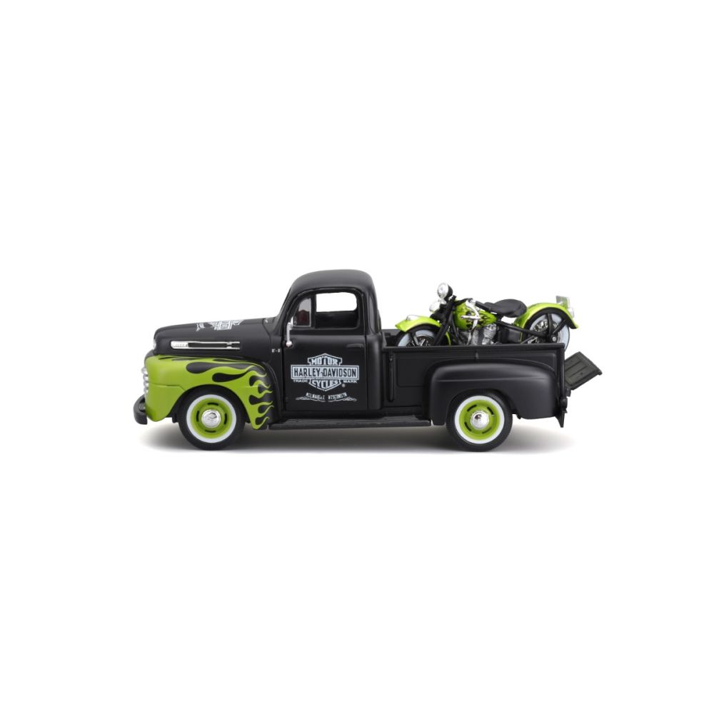 Комплект кола и мотоциклет, Maisto, H-D Custom, 1948 Ford F1 Pick Up и 1948 FL Panhead, 1:24