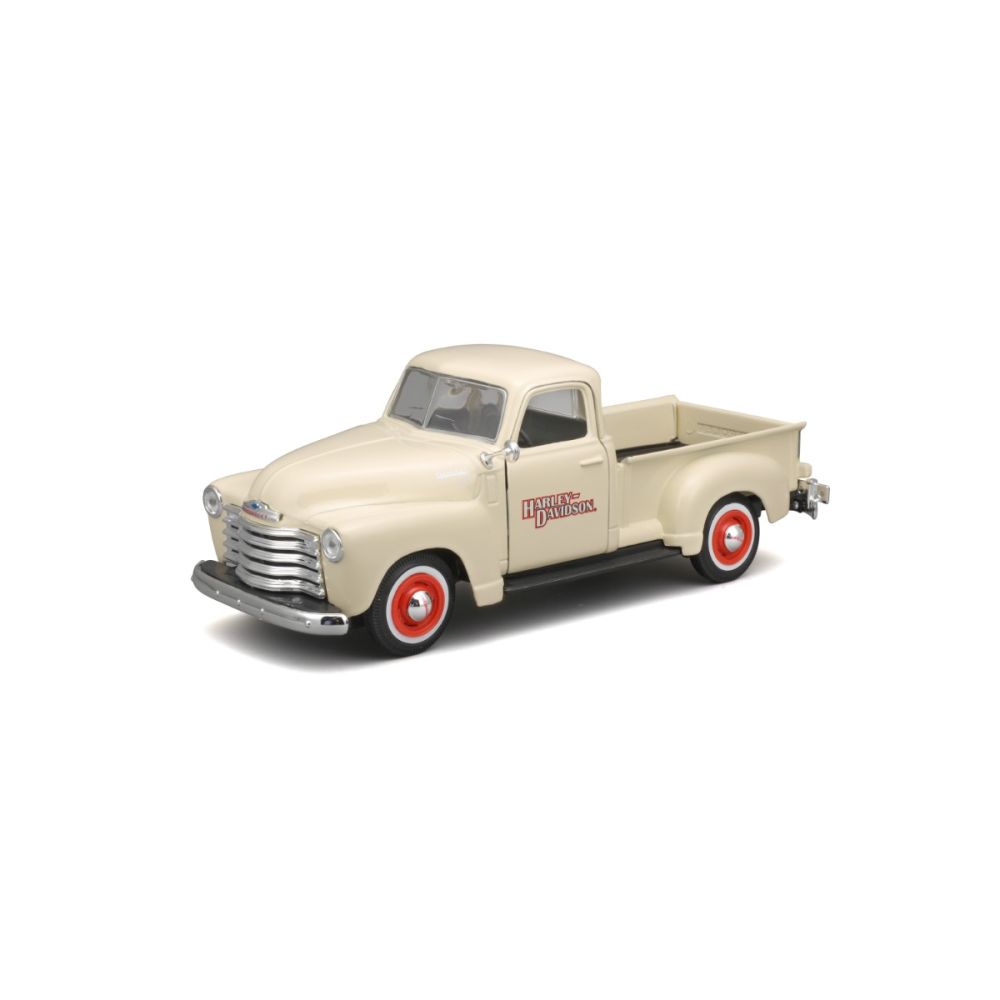 Комплект кола и мотоциклет, Maisto, H-D Custom, 1950 Chevrolet 3100 Pick Up 1:25 и 2001 FLSTS Heritage Springer, 1:24