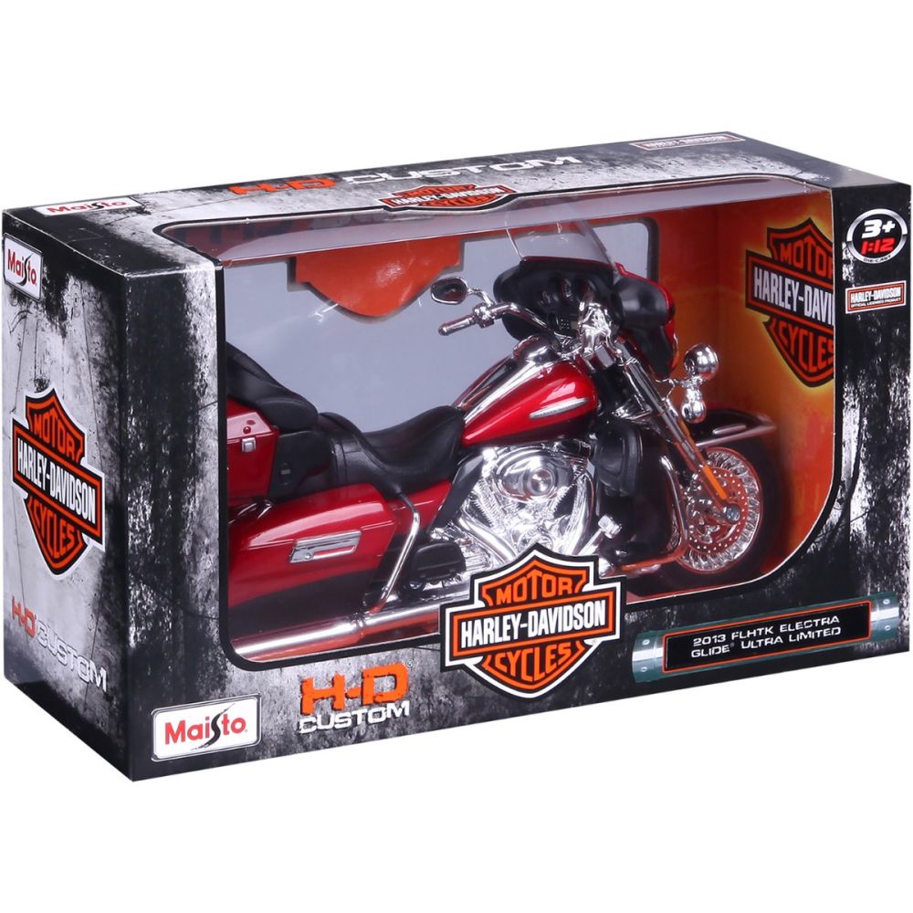Метален мотоциклет, Maisto, Harley-Davidson, 2013 FLHTK Electra Glide Ultra Limited, 1:12
