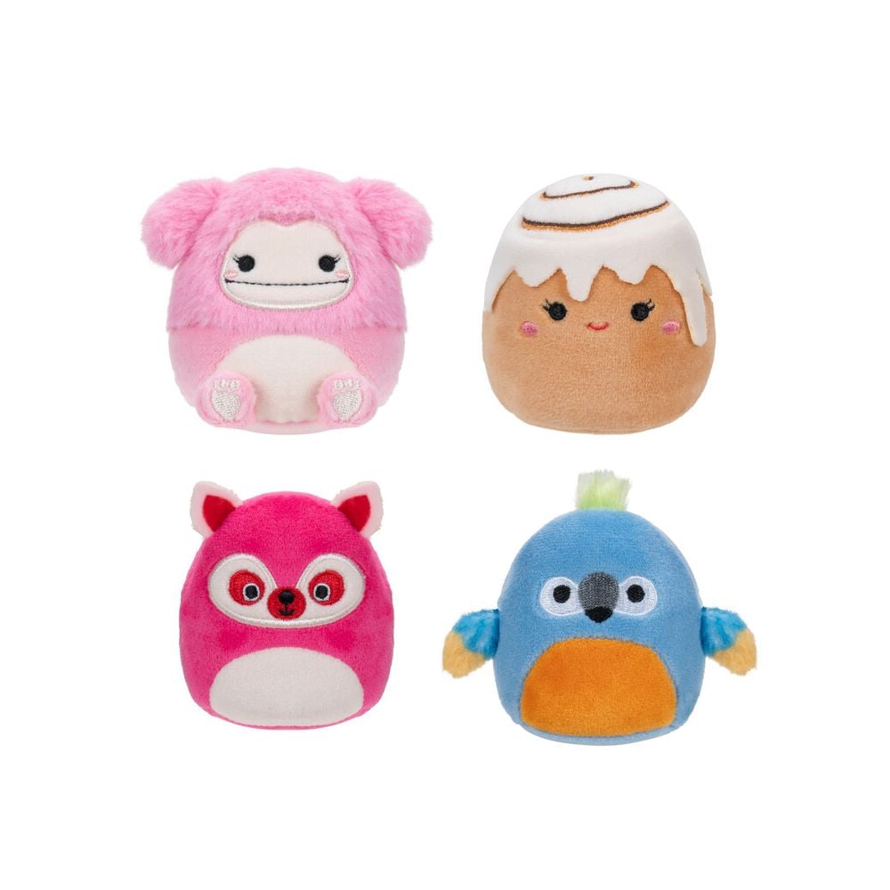 Комплект 4 плюшени играчки, Squishmallows, Micromallows