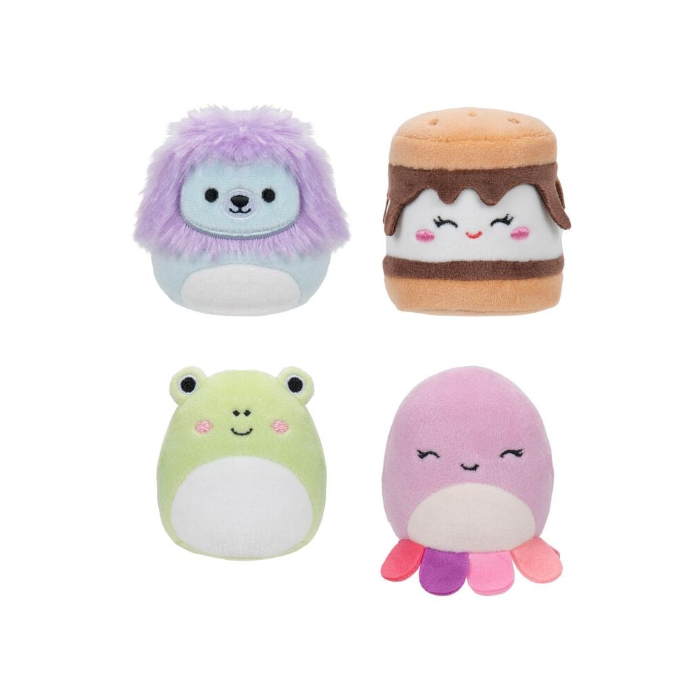 Комплект 4 плюшени играчки, Squishmallows, Micromallows