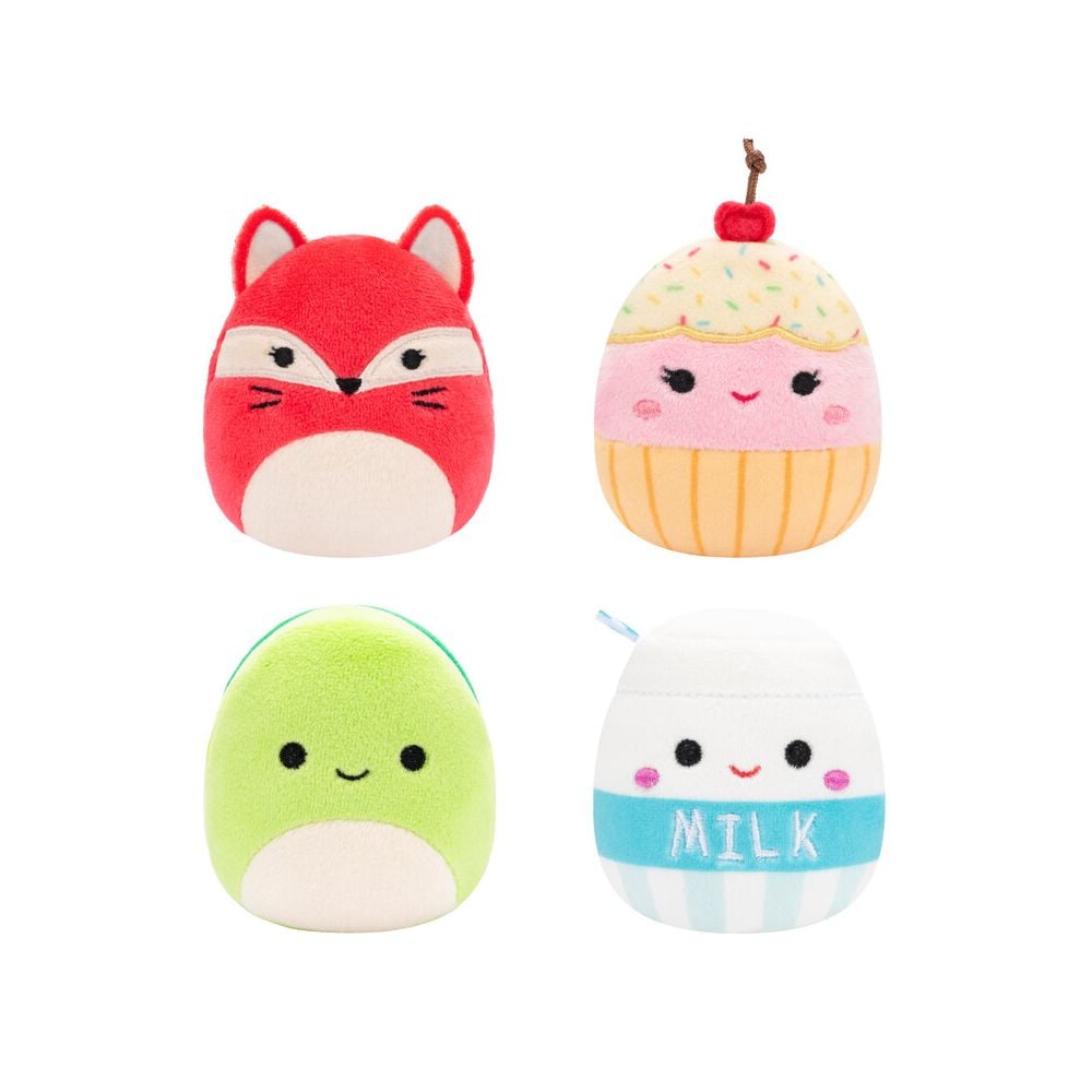 Комплект 4 плюшени играчки, Squishmallows, Micromallows