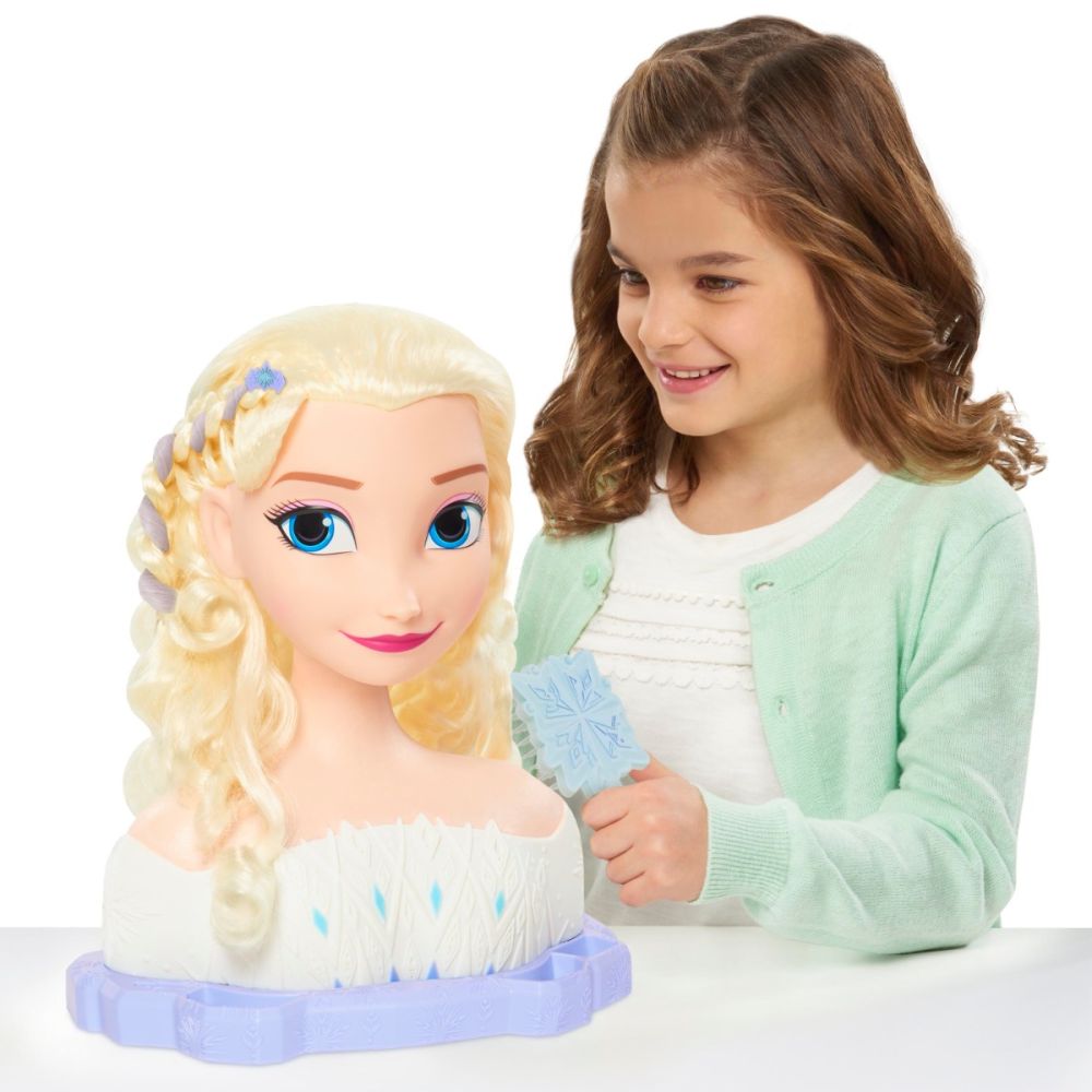 Манекен за прически с аксесоари, Styling Head, Елза Frozen, 18 части