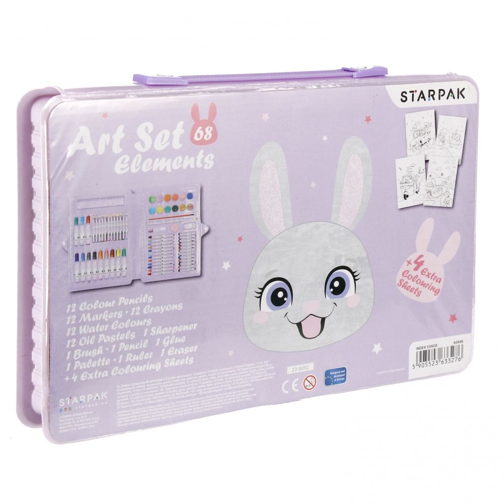 Комплект за рисуване, Starpak, Rabbit, 68 части