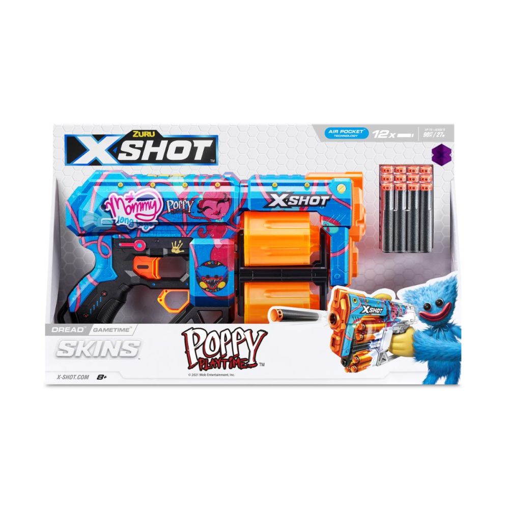 Бластер X-Shot, Excel Skins Dread, Gametime, 12 снаряда