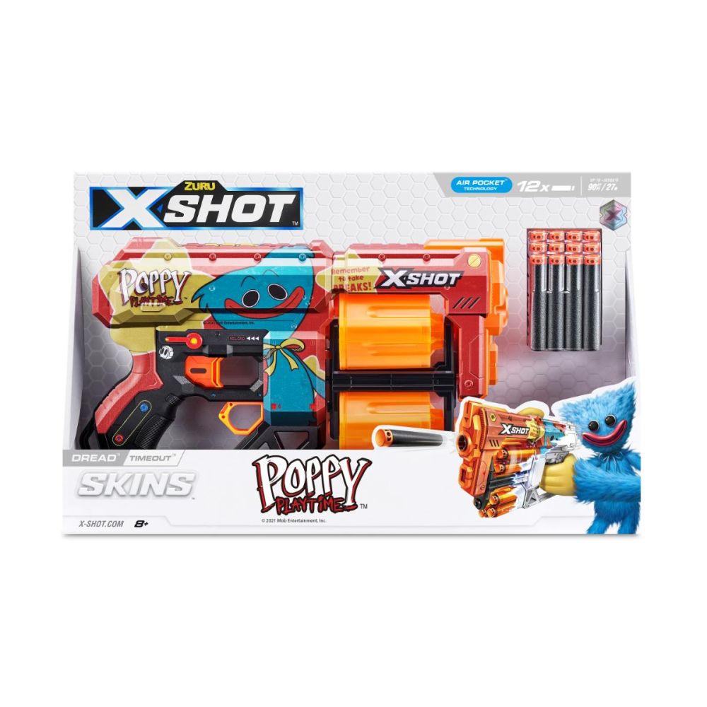 Бластер X-Shot, Excel Skins Dread, Timeout, 12 снаряда