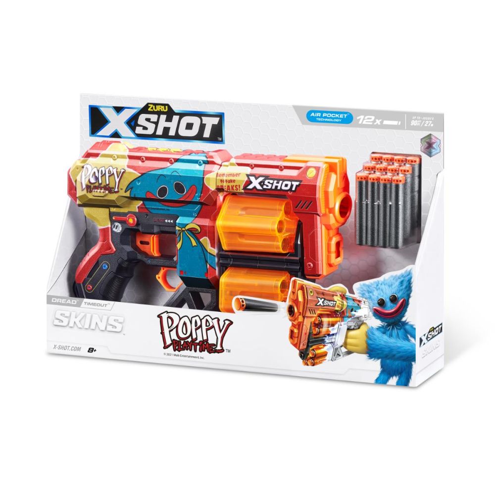 Бластер X-Shot, Excel Skins Dread, Timeout, 12 снаряда