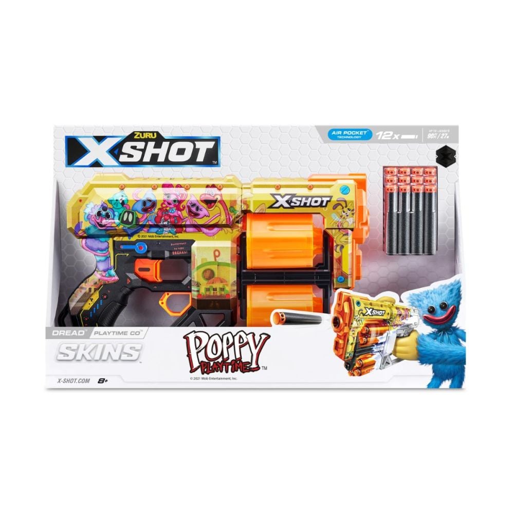 Бластер X-Shot, Excel Skins Dread, Playtime Co, 12 снаряда