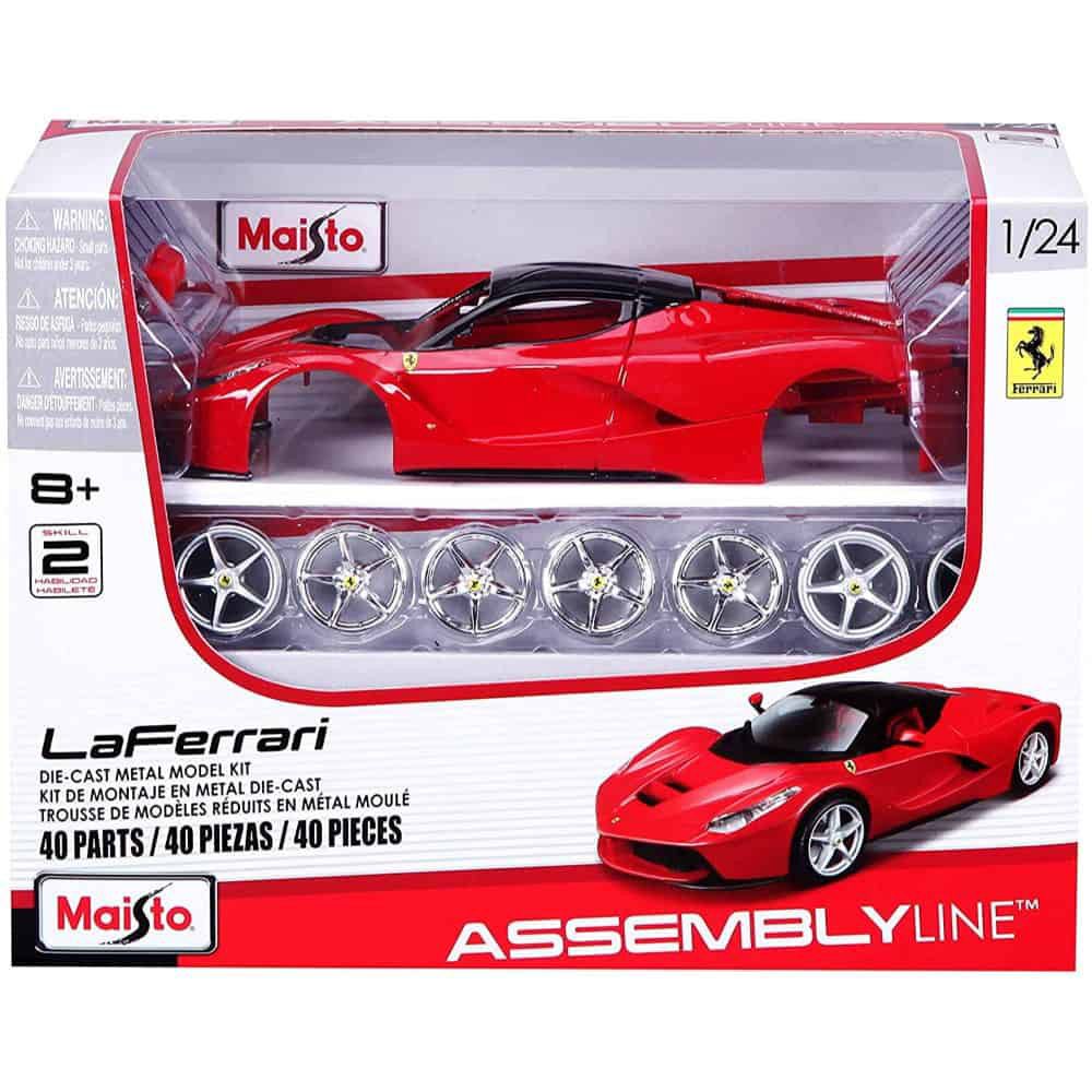 Комплект за сглобяване на метална количка, Maisto, LaFerrari, Assembly Line, 40 части, 1:24