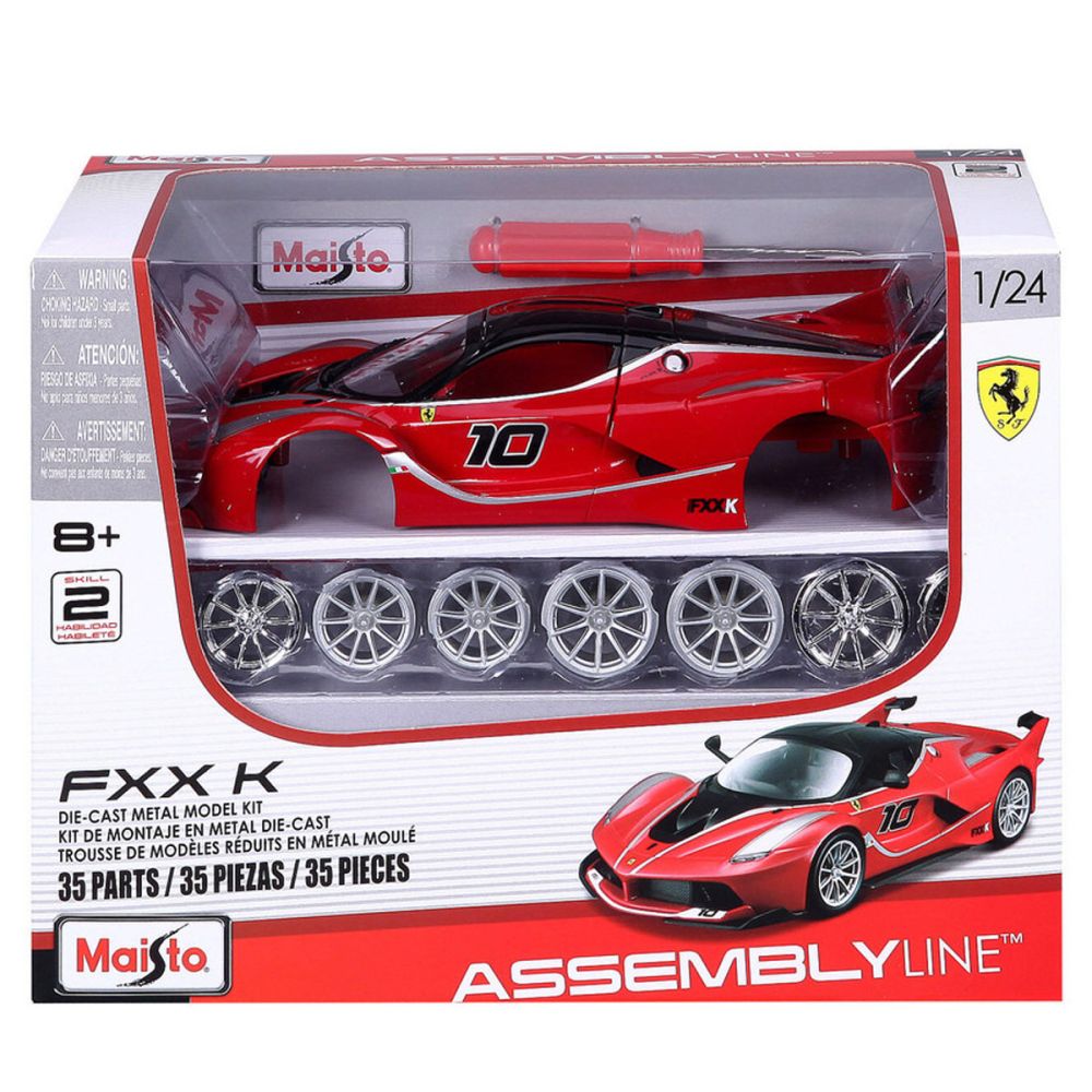 Комплект за сглобяване на метална количка, Maisto, LaFerrari FXX, Assembly Line, 35 части, 1:24