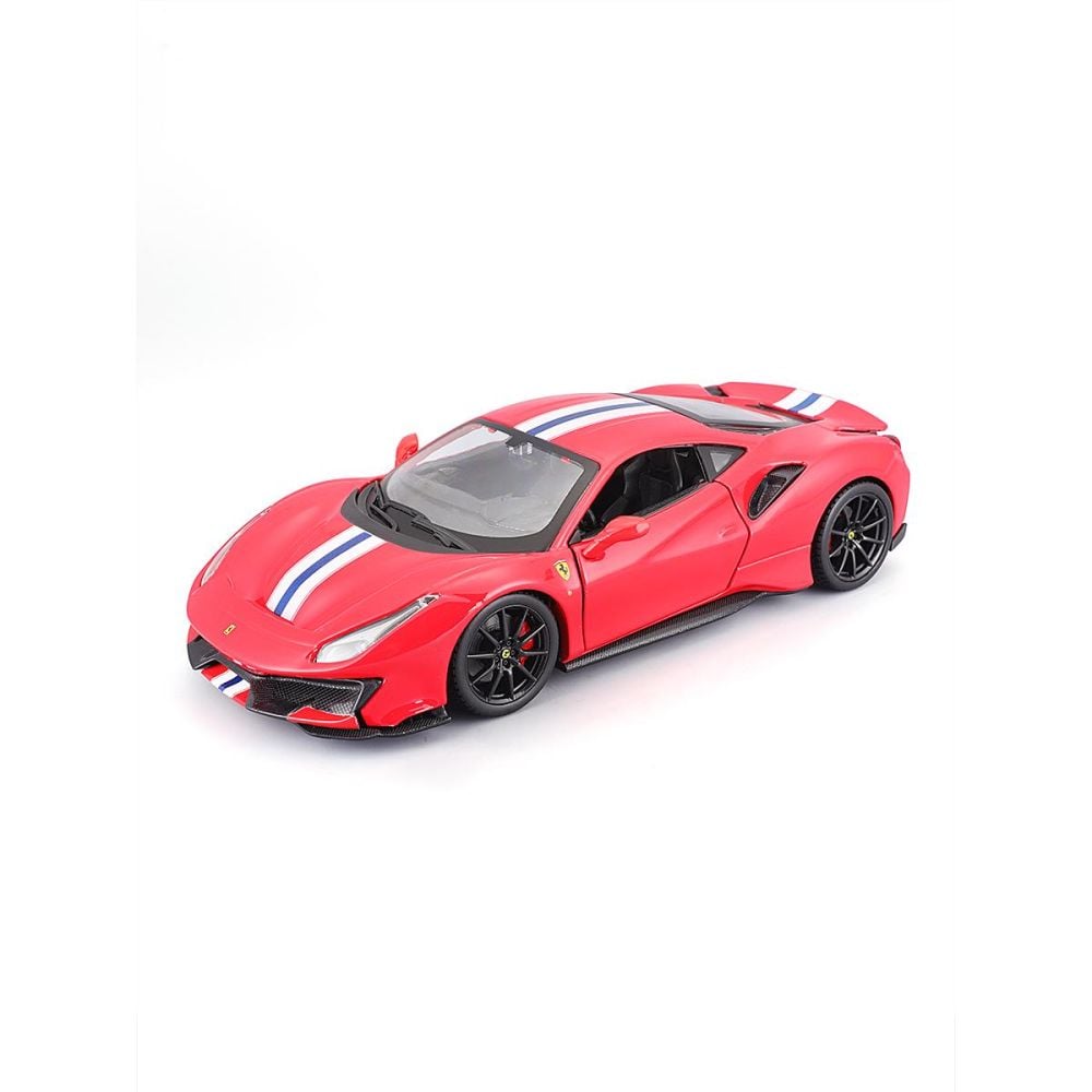 Комплект за сглобяване на метална количка, Maisto, Ferrari 488 Pista, 43 части, 1:24, Червена