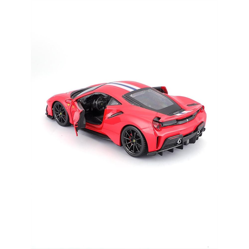 Комплект за сглобяване на метална количка, Maisto, Ferrari 488 Pista, 43 части, 1:24, Червена