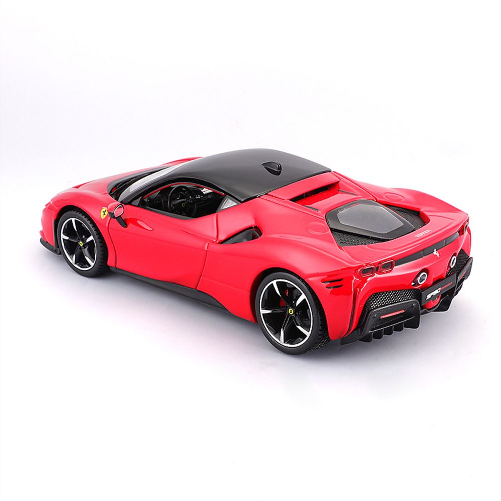Комплект за сглобяване на метална количка, Maisto, Ferrari SF90 Stradale, 39 части, 1:24, Червена
