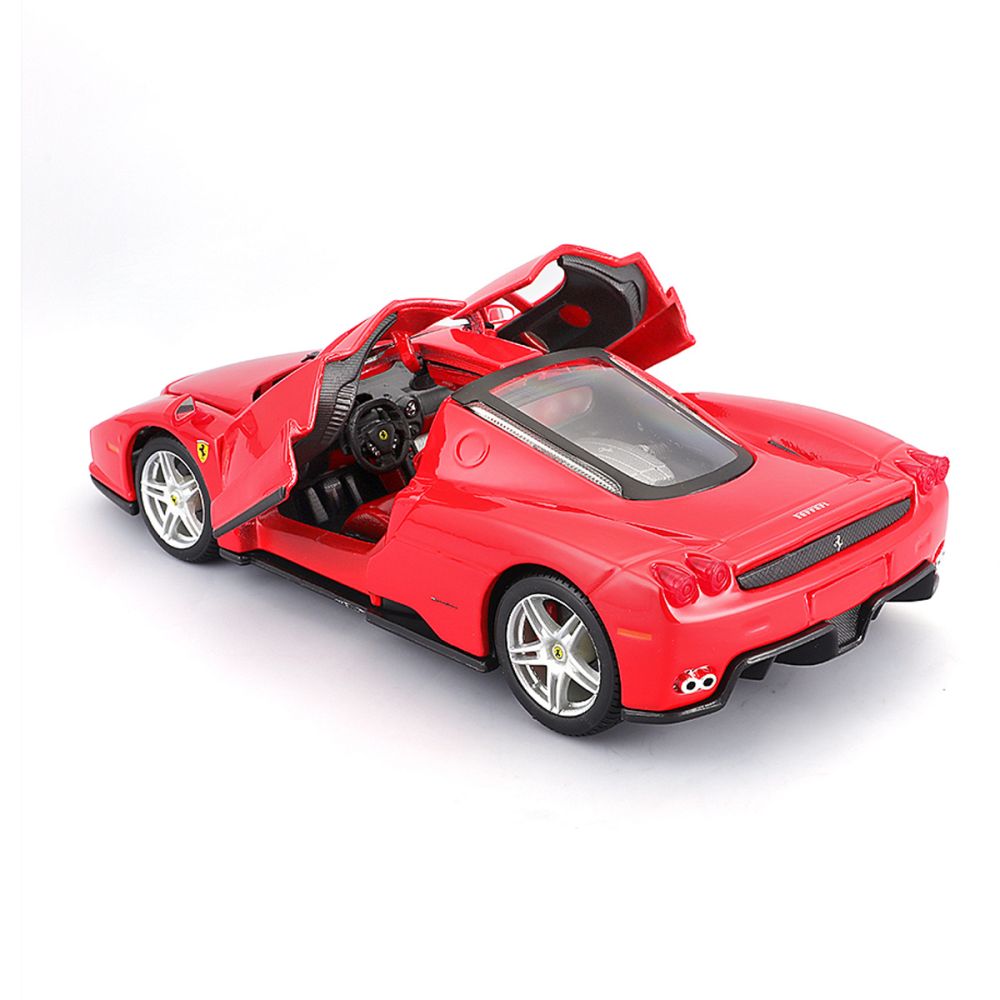 Комплект за сглобяване на метална количка, Maisto, Ferrari Enz, 35 piese, 1:24, Червена