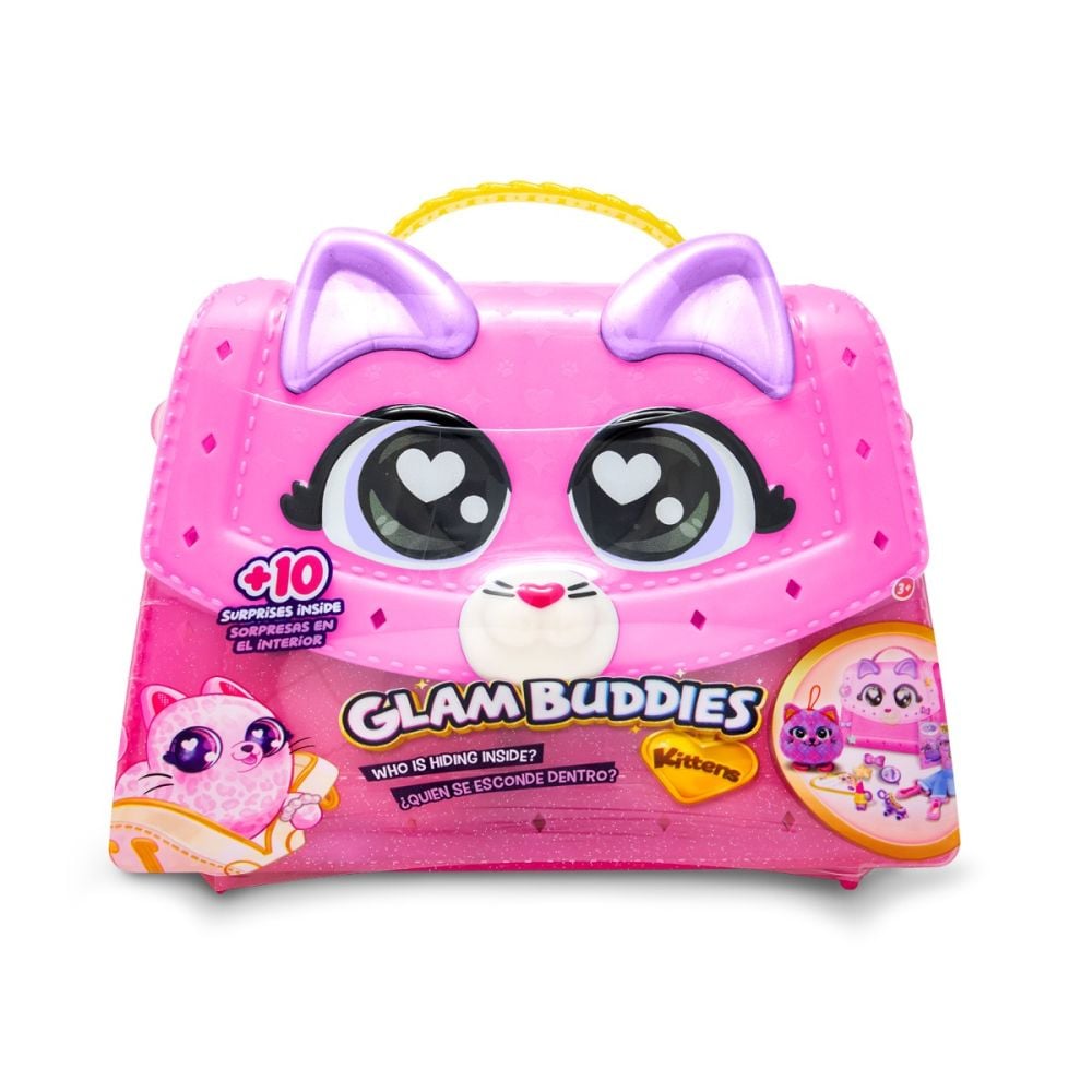 Плюшена играчка изненада в чантичка, Glam Buddies, Kittens, 10 изненади