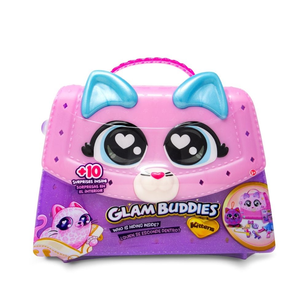 Плюшена играчка изненада в чантичка, Glam Buddies, Kittens, 10 изненади