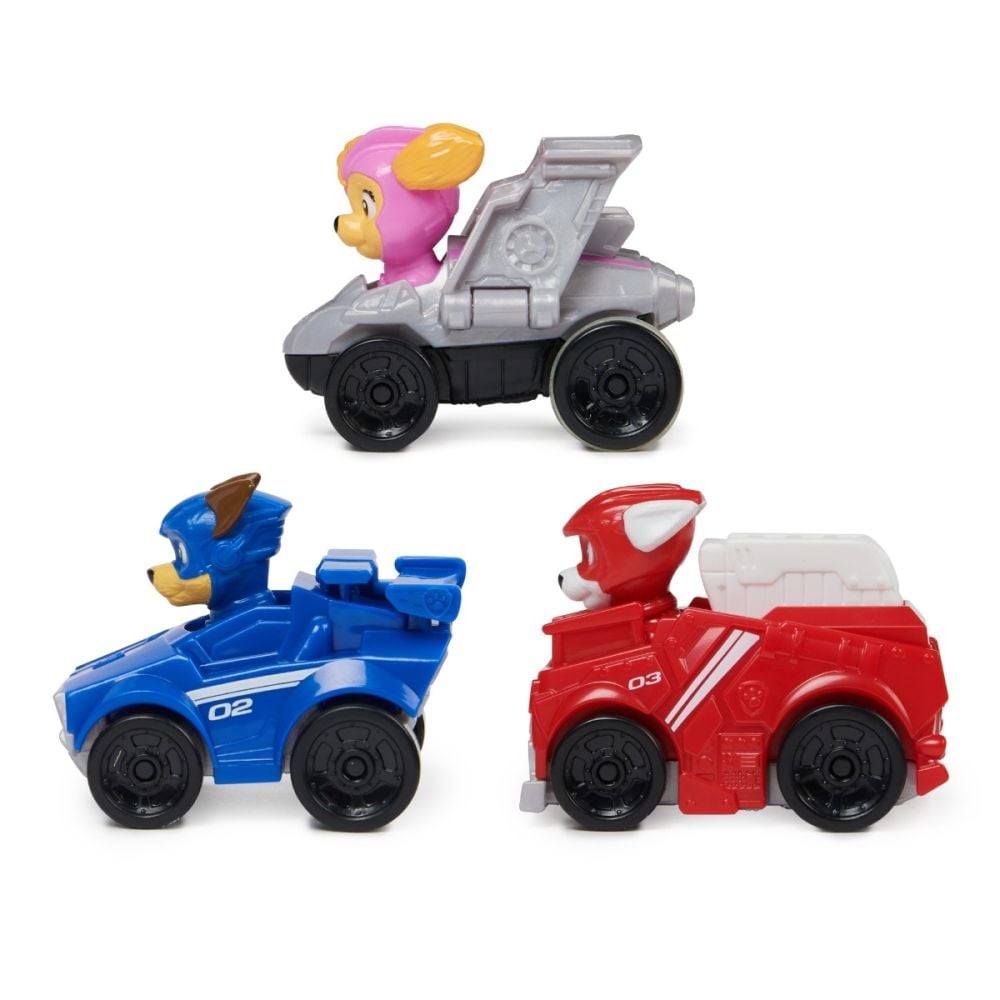 Комплект 3 превозни средства с фигурки, Paw Patrol