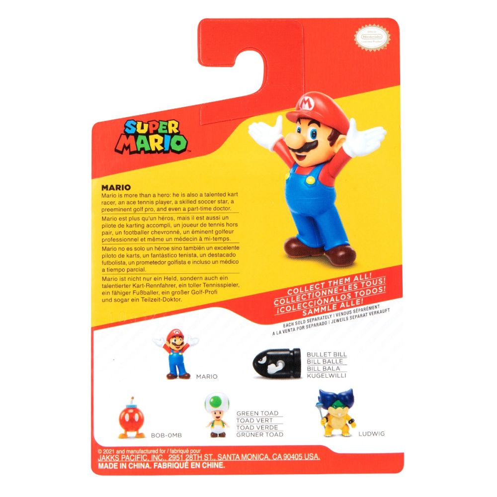 Подвижна фигурка, Jakks Pacific, Mario, 6 см