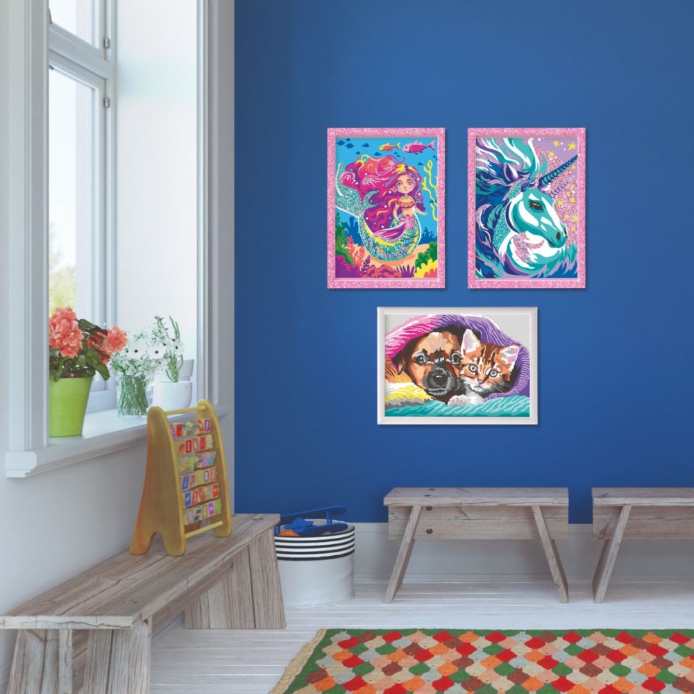 Комплект за рисуване по номера, Happi Hobbi, Paint and frame, Малката русалка