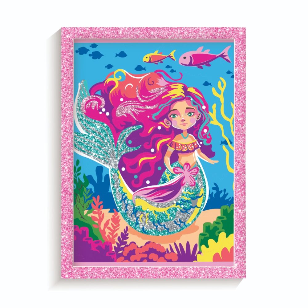 Комплект за рисуване по номера, Happi Hobbi, Paint and frame, Малката русалка