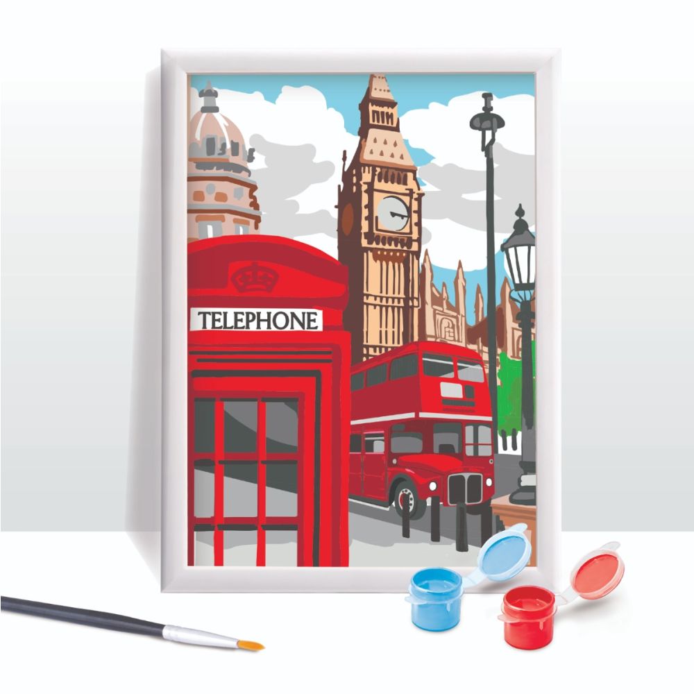 Комплект за рисуване по номера, Happi Hobbi, Paint and frame, Величествен Лондон