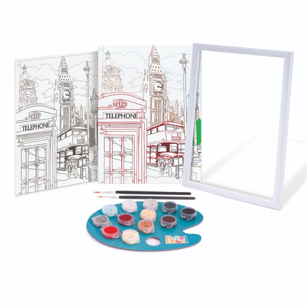 Комплект за рисуване по номера, Happi Hobbi, Paint and frame, Величествен Лондон