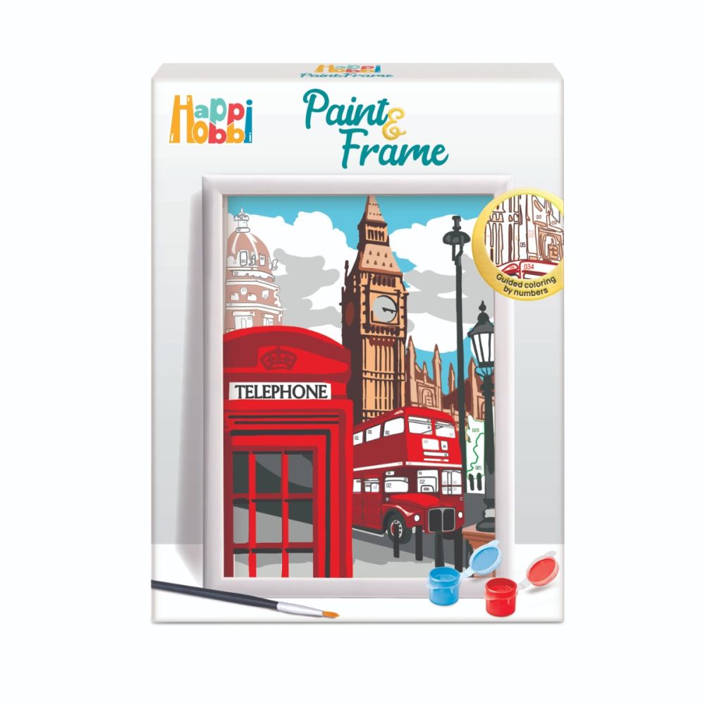 Комплект за рисуване по номера, Happi Hobbi, Paint and frame, Величествен Лондон