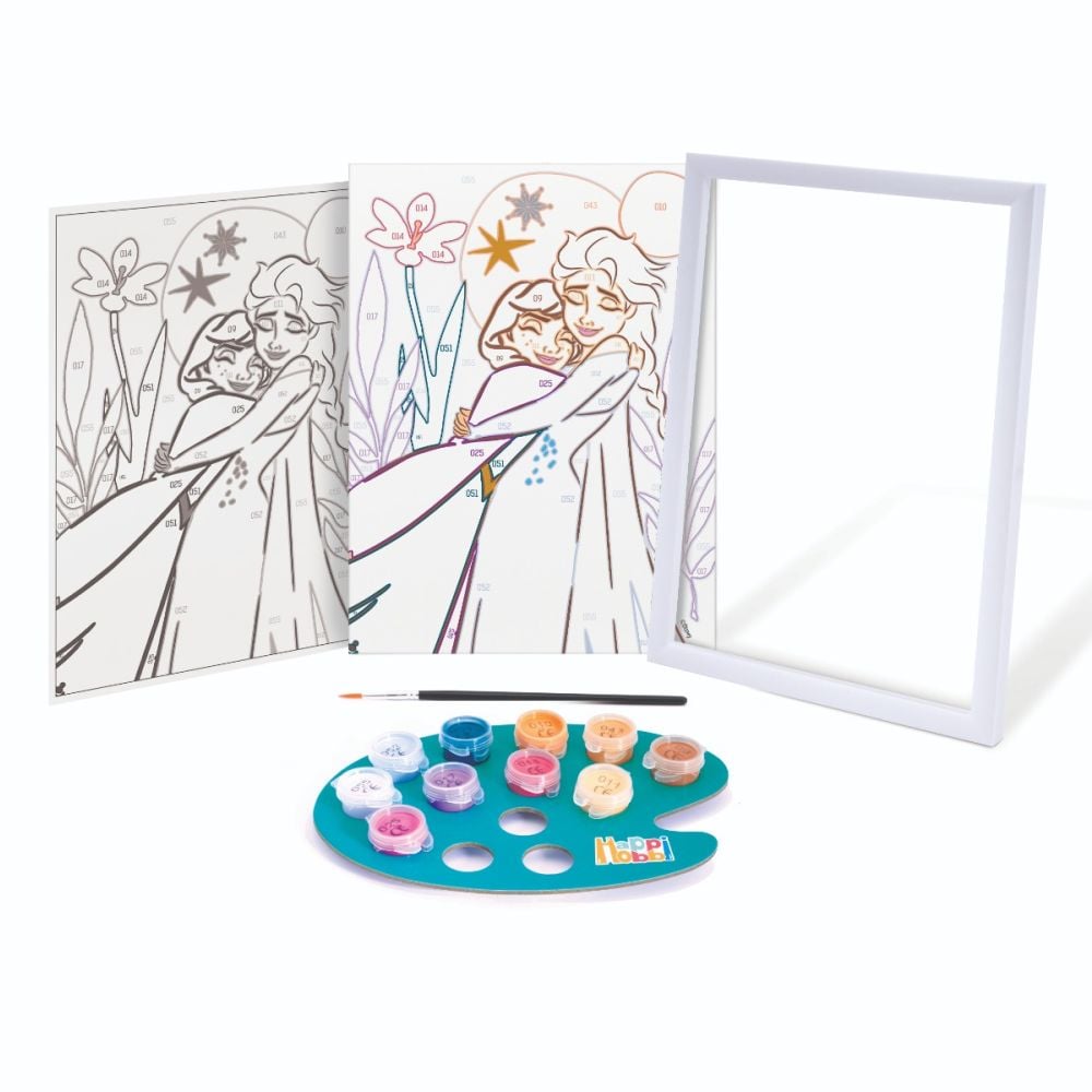 Комплект за рисуване по номера, Happi Hobbi, Paint and frame, Замръзналото кралство