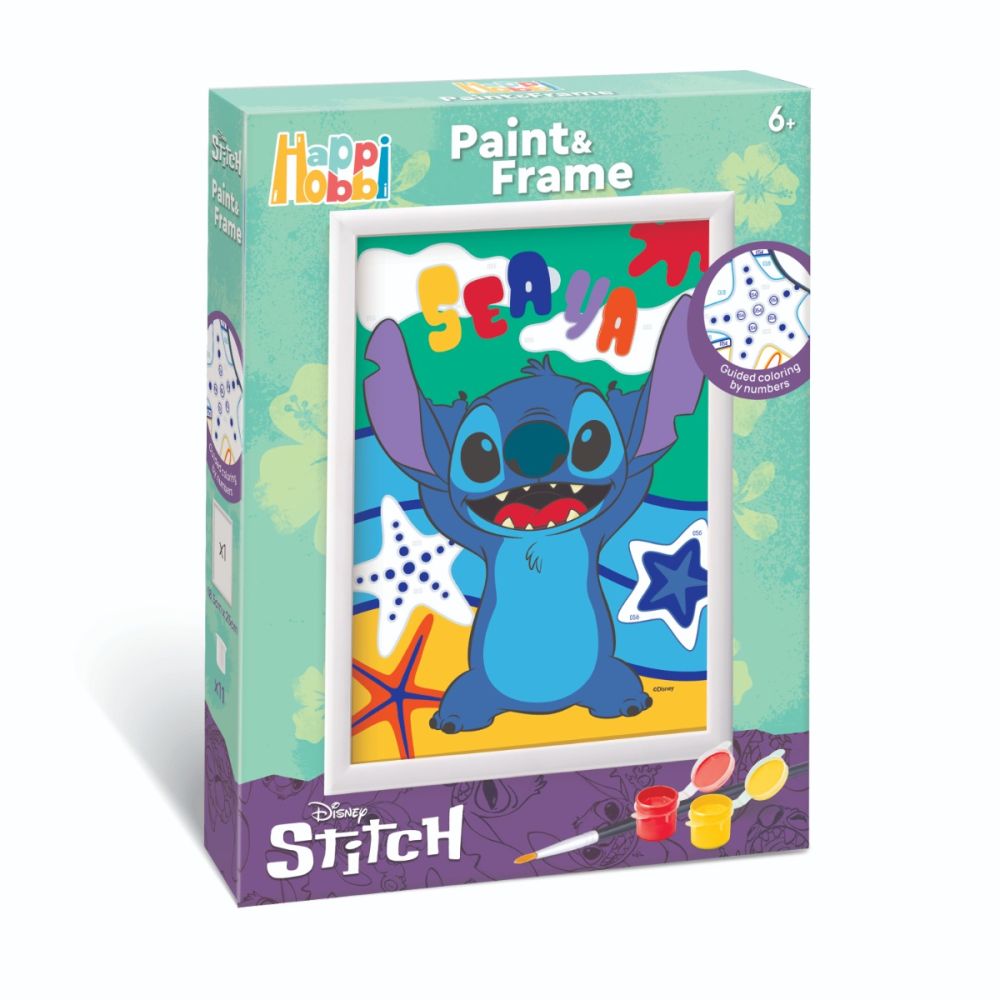 Комплект за рисуване по номера, Happy Hobby, Paint and frame, Stitch