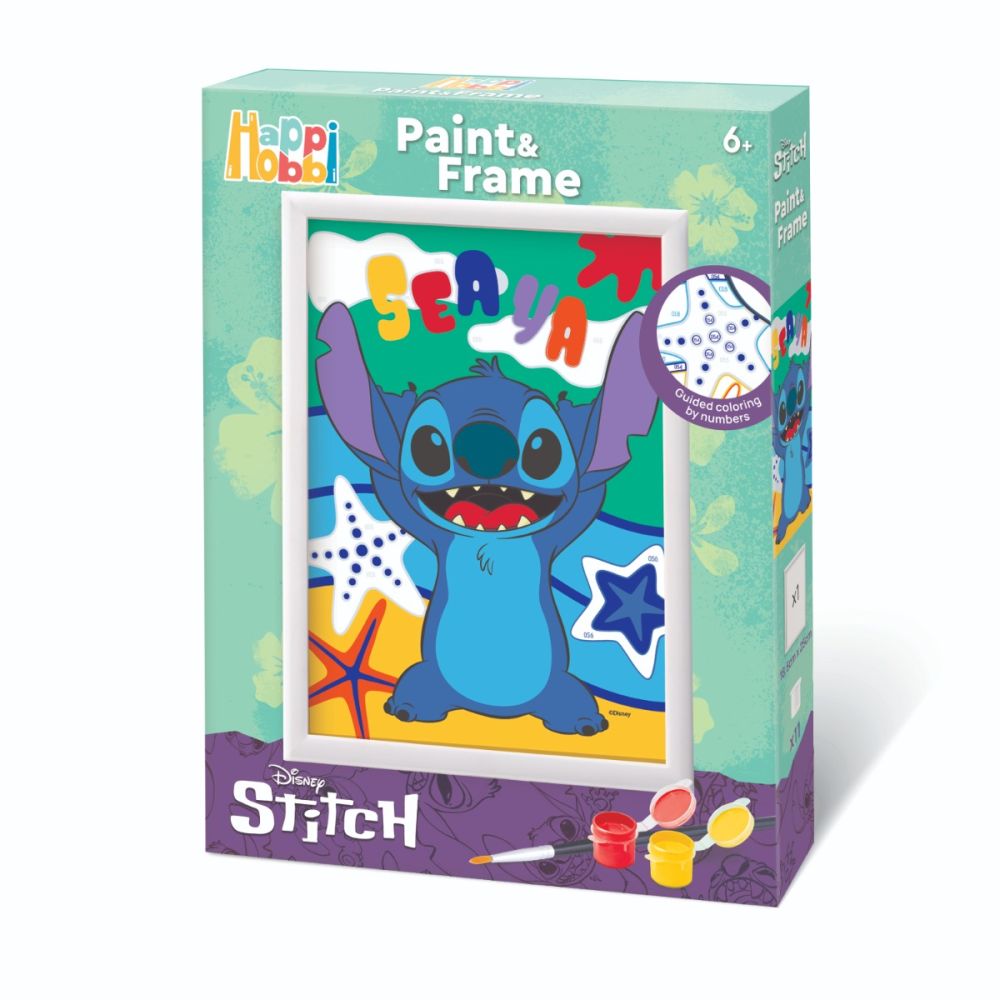 Комплект за рисуване по номера, Happy Hobby, Paint and frame, Stitch