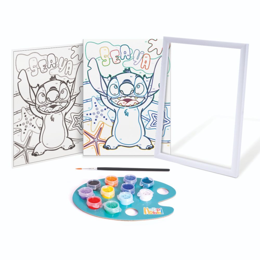 Комплект за рисуване по номера, Happy Hobby, Paint and frame, Stitch