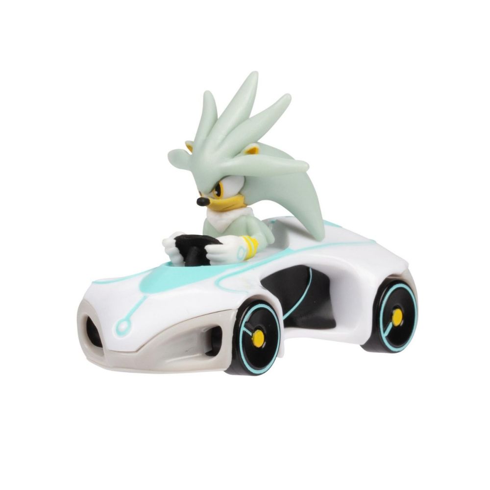 Фигурка с метална количка, Sonic the Hedgehog, Silver, 1:64
