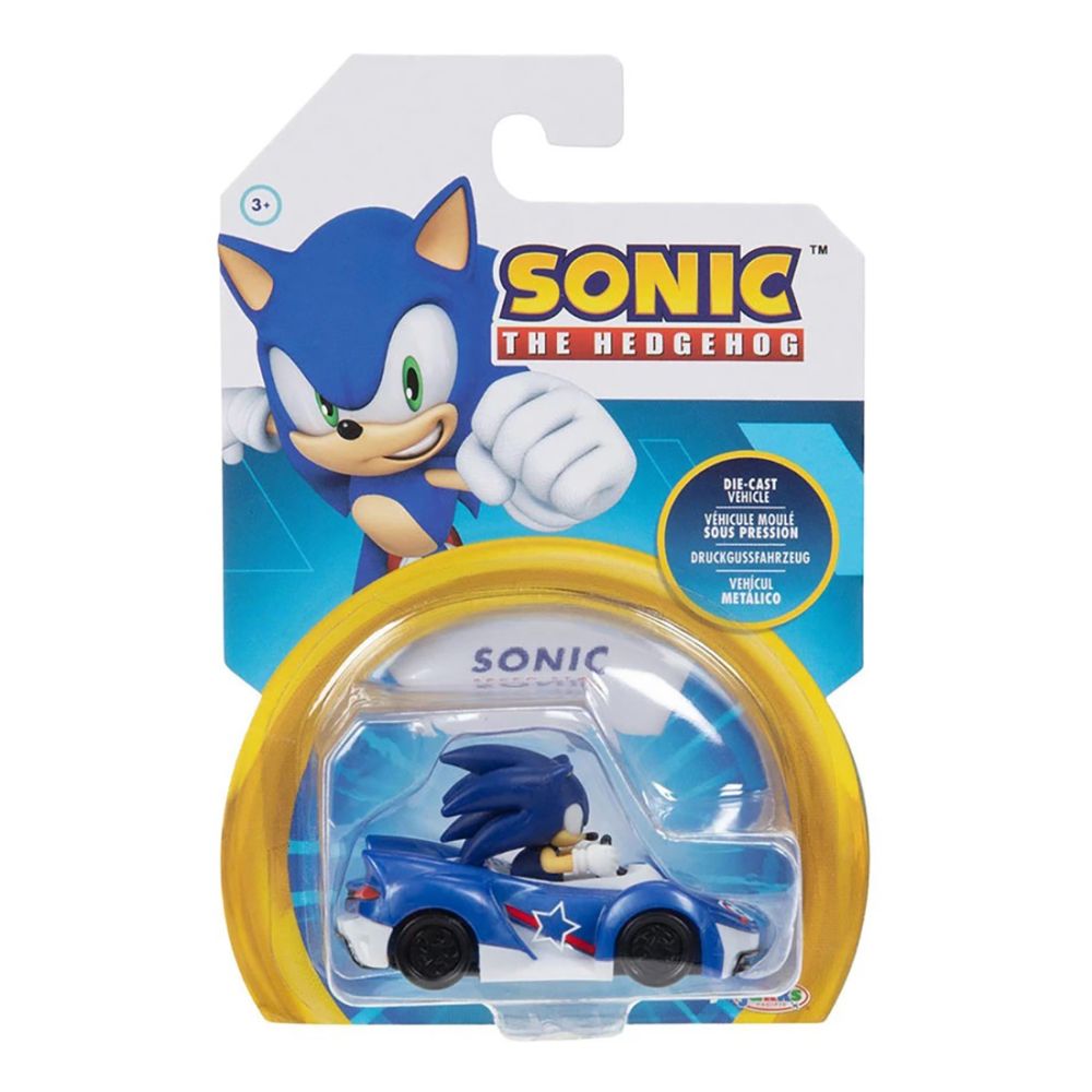 Метална кола с фигурка, Jakks Pacific, Sonic, 1:64