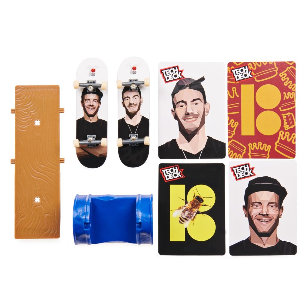 Комплект от 2 мини скейтборда с препятствие, Tech Deck, Plan B, 20141292