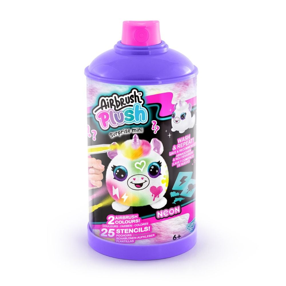 Мини плюшена играчка изненада, Airbrush Plush, Neon S2