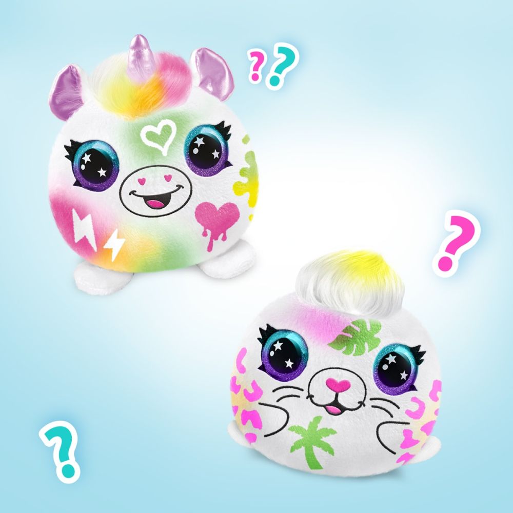 Мини плюшена играчка изненада, Airbrush Plush, Neon S2