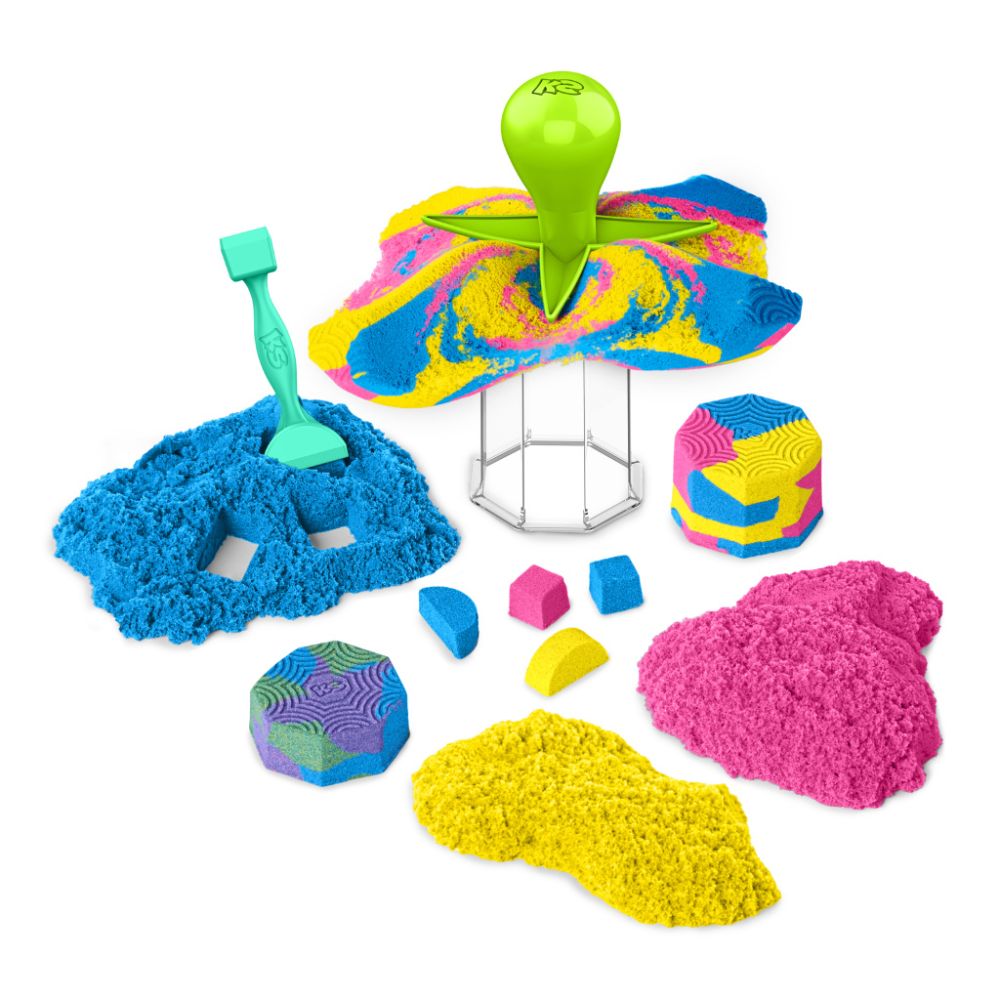 Комплект за игра с пясък и различни формички, Kinetic Sand, Squish N Create, 20139539