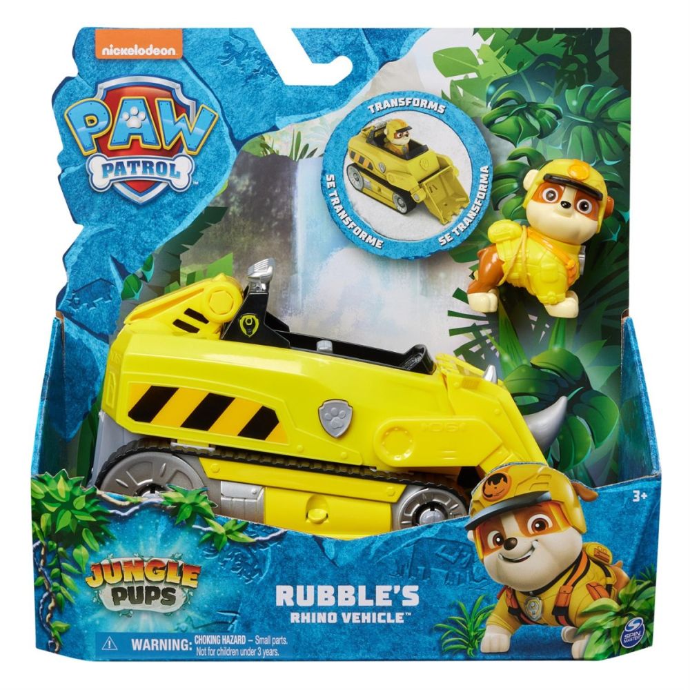 Количка с фигурка Paw Patrol, Jungle Pups, Rubble, 20143427