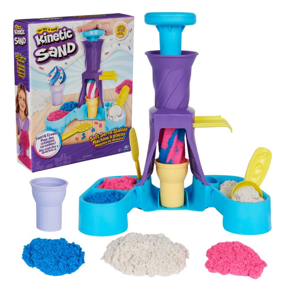 Комплект за игра с пясък, Kinetic Sand, Машина за сладолед, 20144685