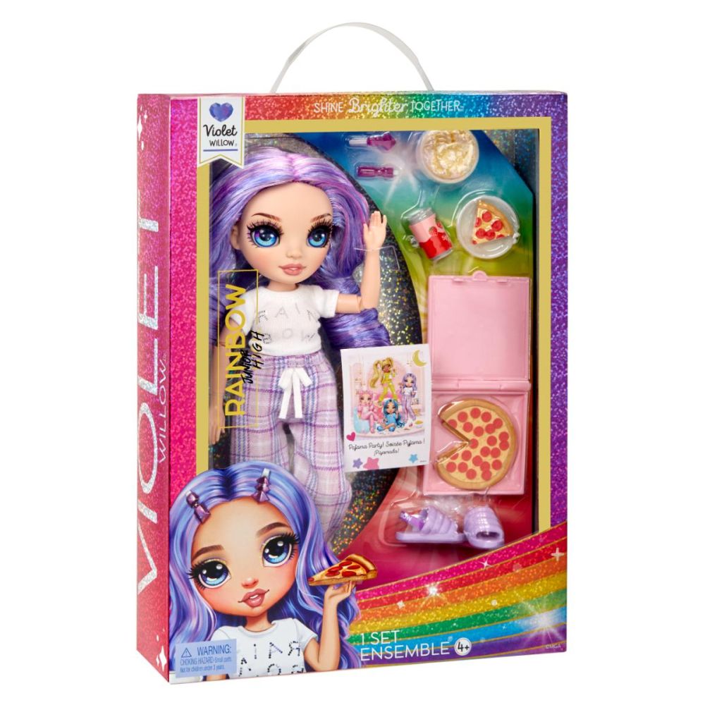 Кукла Rainbow High Junior, Pj Party, Violet Willow, 503705EUC