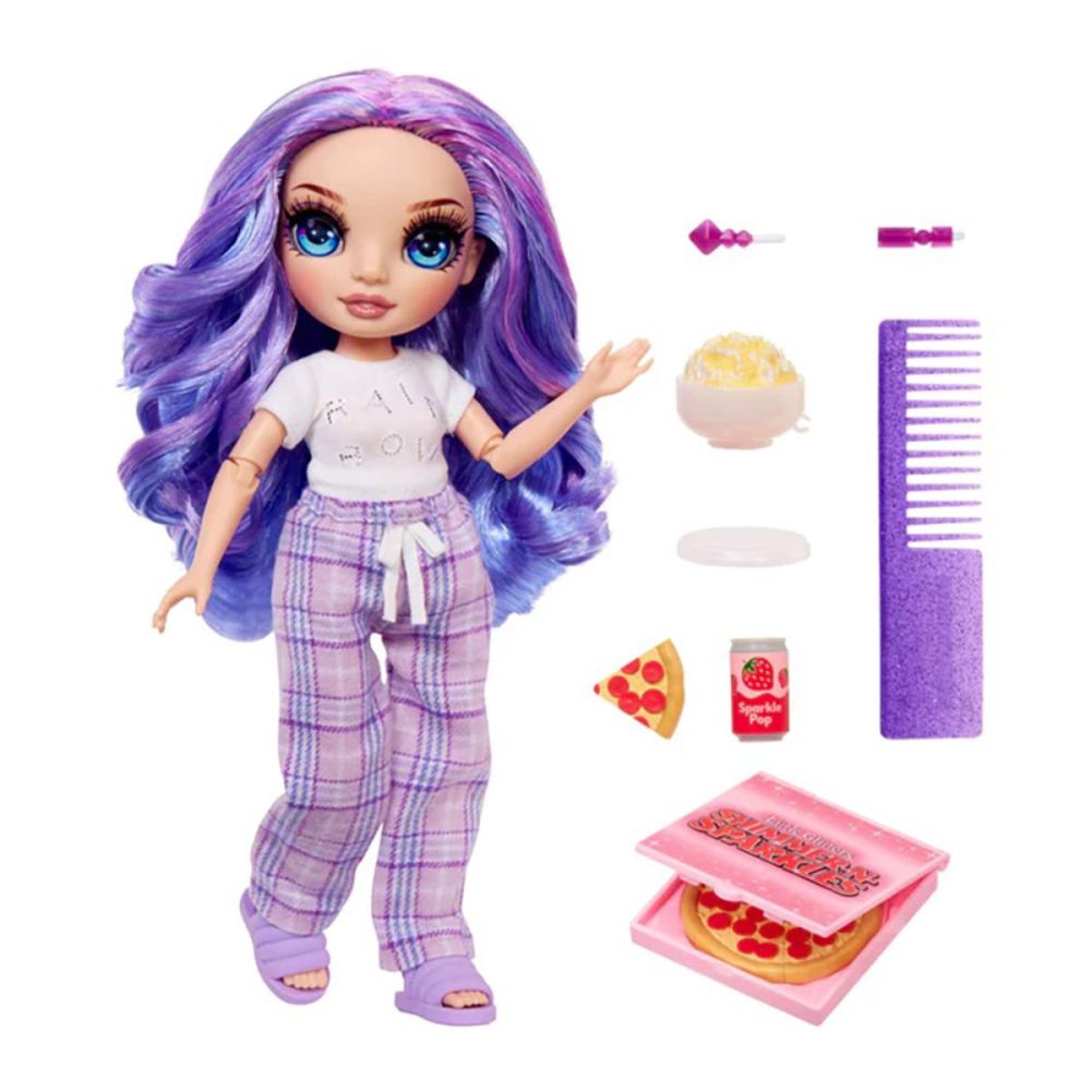 Кукла Rainbow High Junior, Pj Party, Violet Willow, 503705EUC