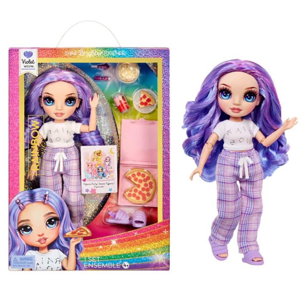 Кукла Rainbow High Junior, Pj Party, Violet Willow, 503705EUC