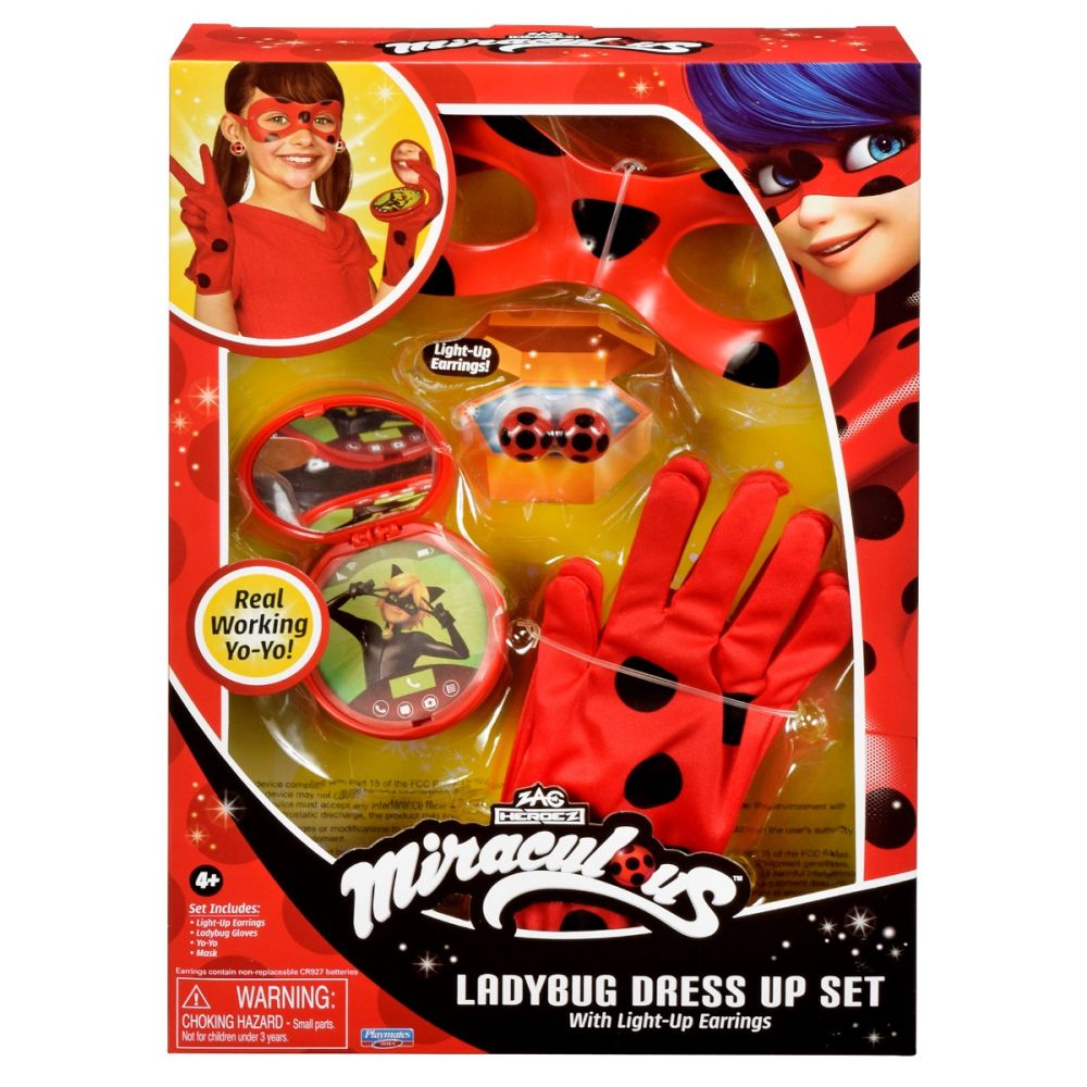 Комплект маска с ръкавици и аксесоари, Miraculous, Ladybug Dress Up
