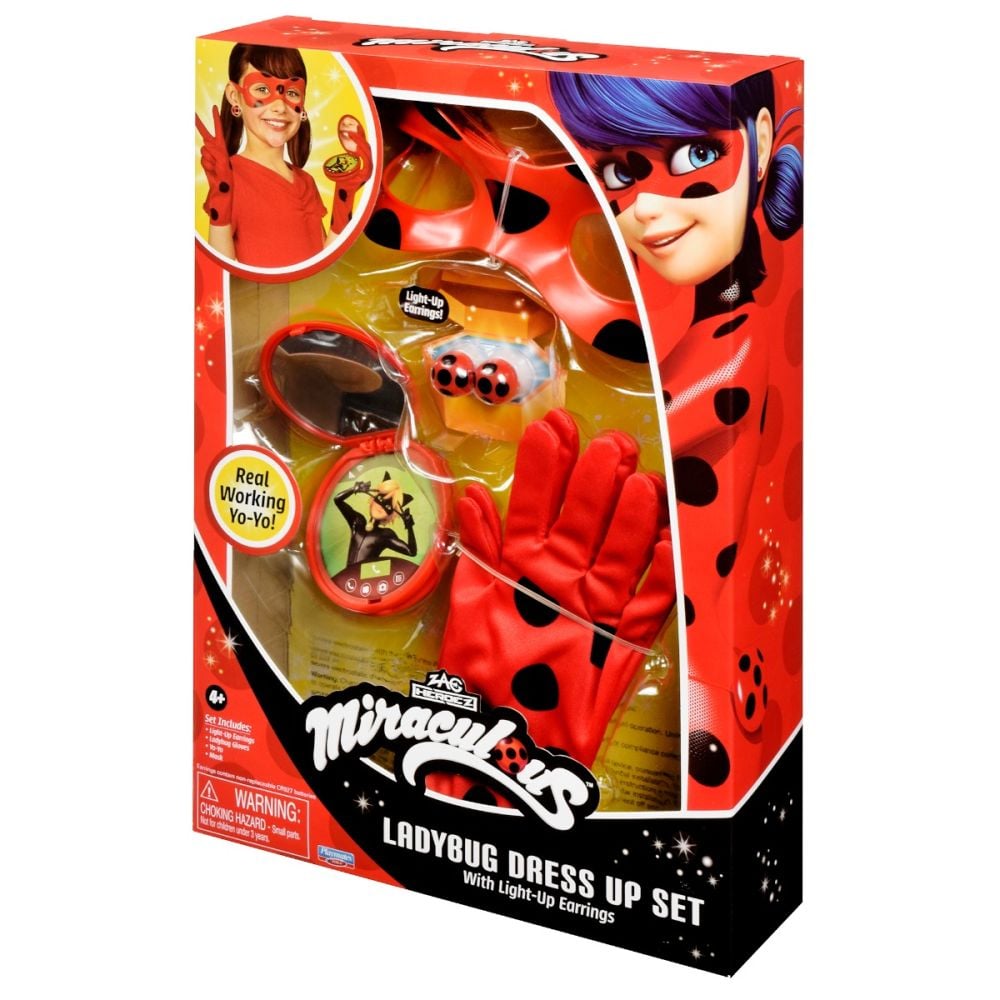 Комплект маска с ръкавици и аксесоари, Miraculous, Ladybug Dress Up