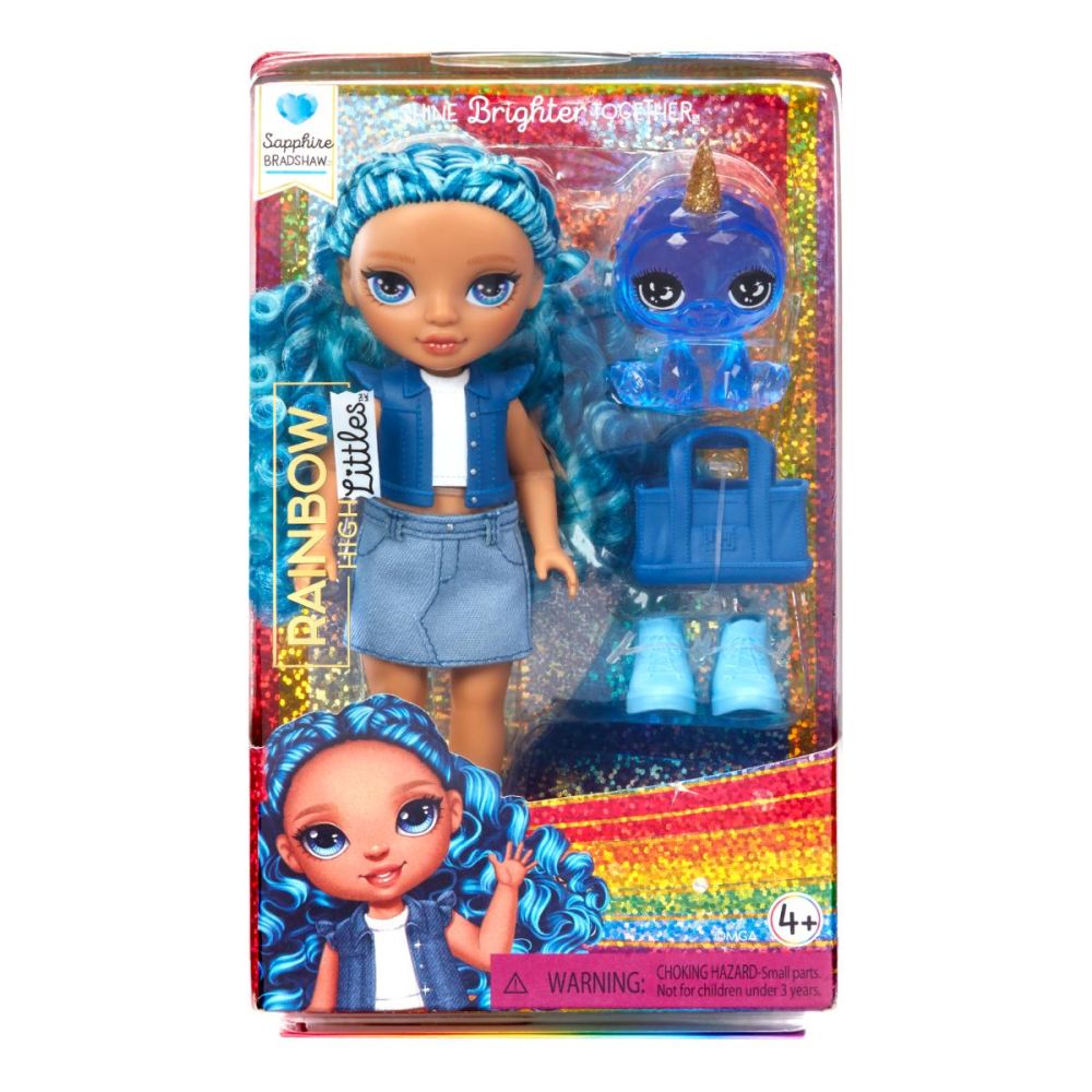 Кукла Rainbow High, Littles Sapphire Bradshaw, Blue, 531197EUC
