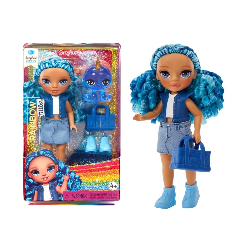 Кукла Rainbow High, Littles Sapphire Bradshaw, Blue, 531197EUC