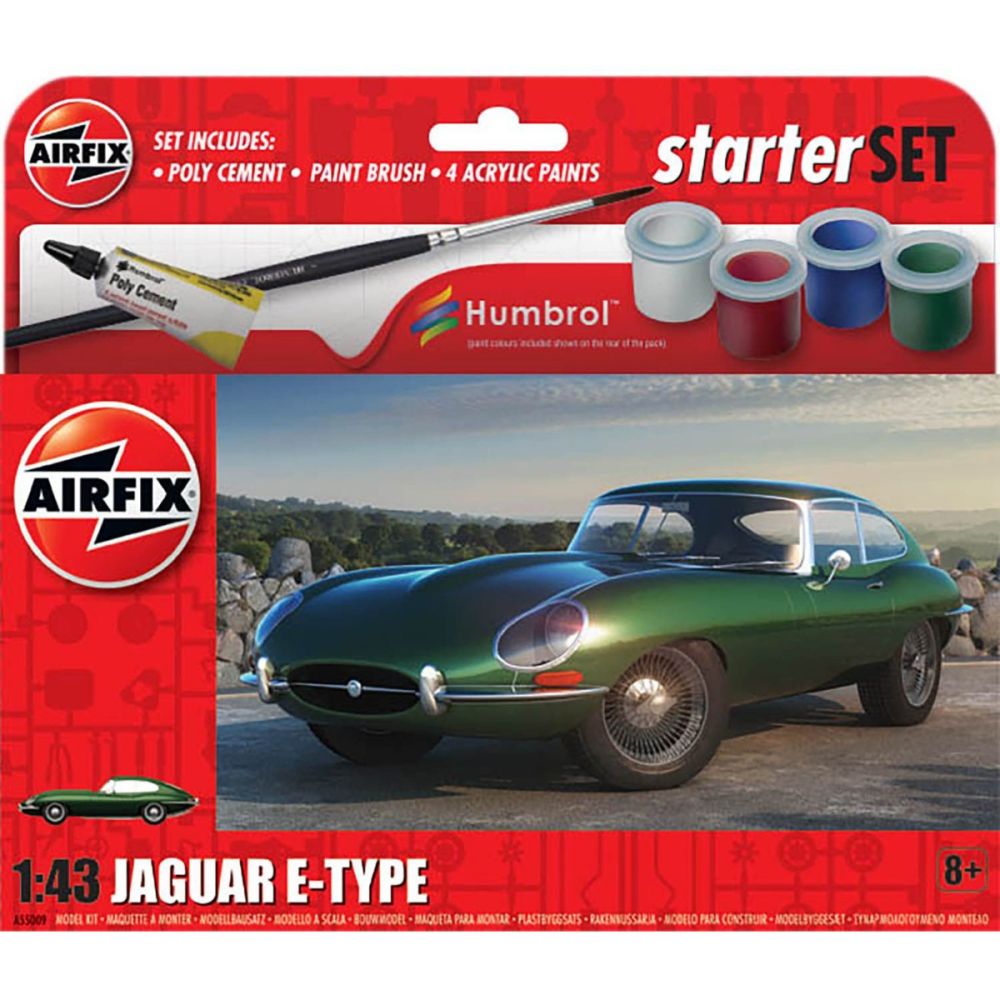 Строителен комплект, Airfix Starter Set, Jaguar E-Type, 23 части
