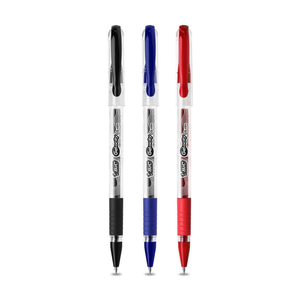 Комплект 4 гел химикалки, Bic, Gel-ocity Stic, 0,5 мм