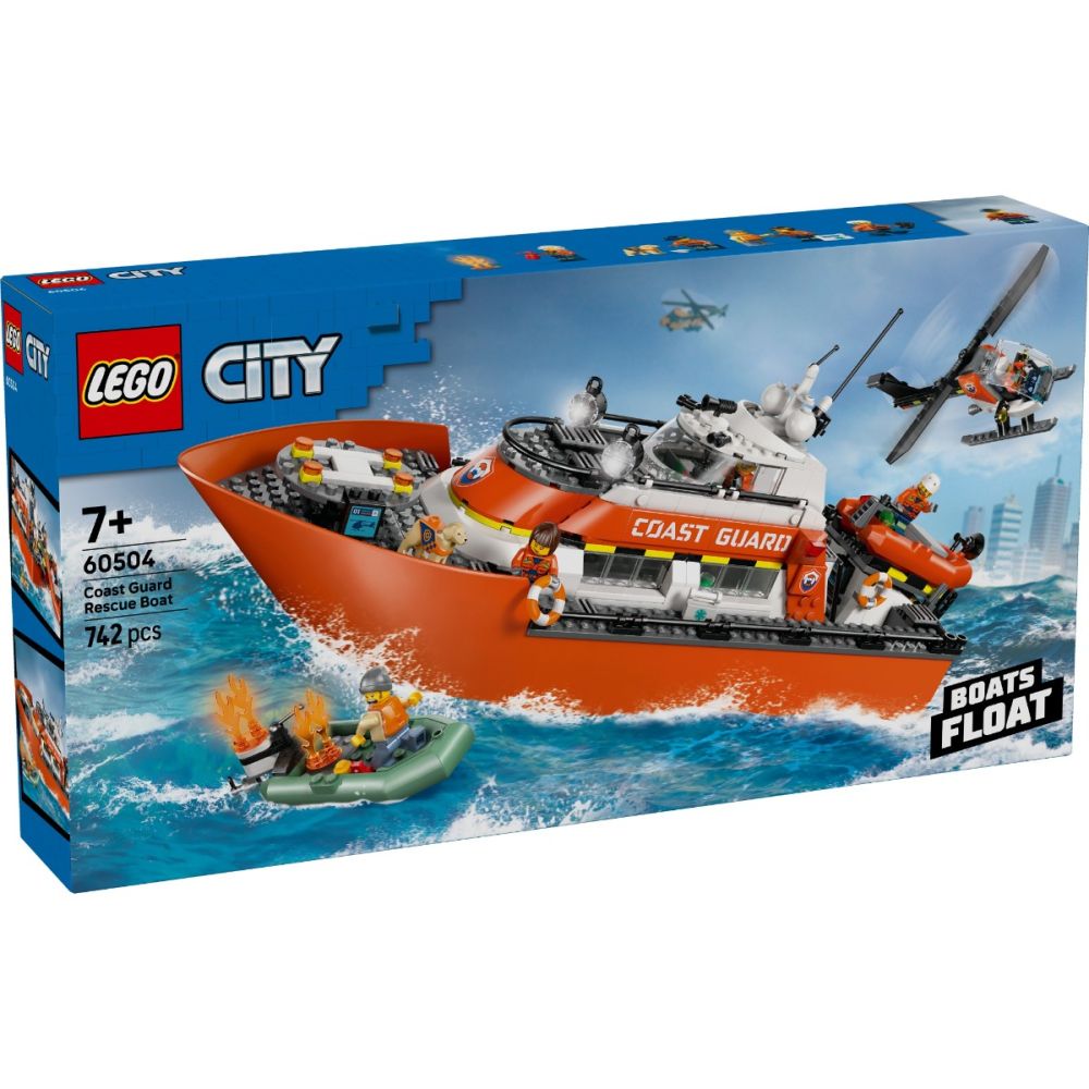 LEGO® City - Спасителен катер и хеликоптер на бреговата охрана (60504)