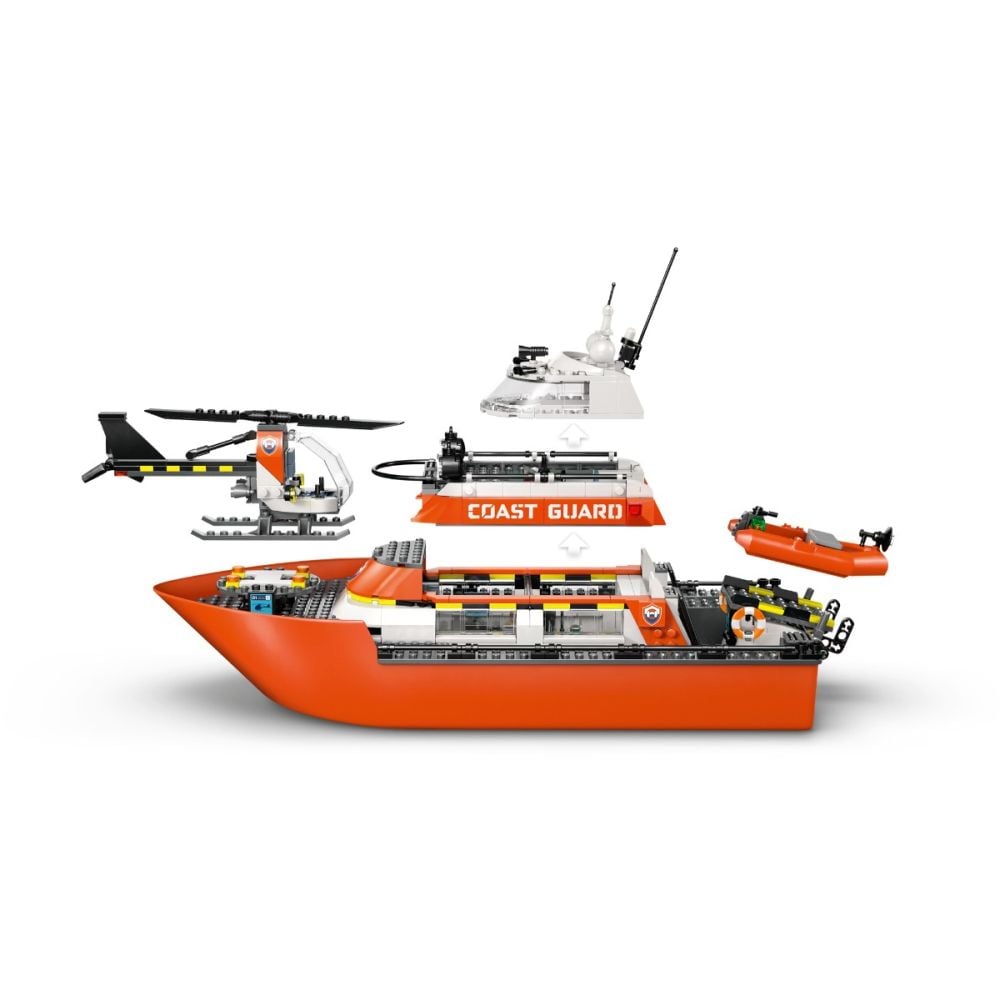 LEGO® City - Спасителен катер и хеликоптер на бреговата охрана (60504)
